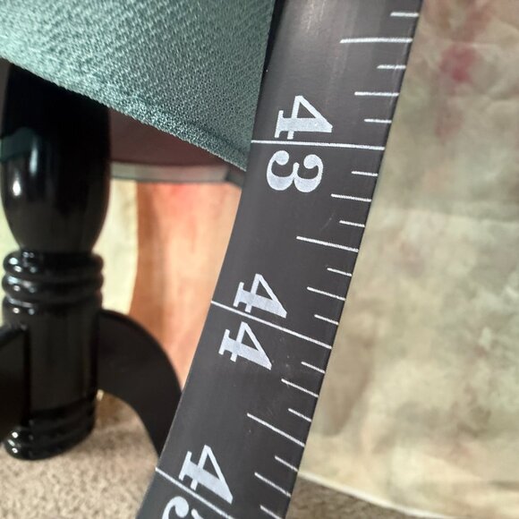 VTG📌 Afterdark Evening - MOB Crystal Sea Green Chiffon Dress Long Sleeves - Picture 8 of 16